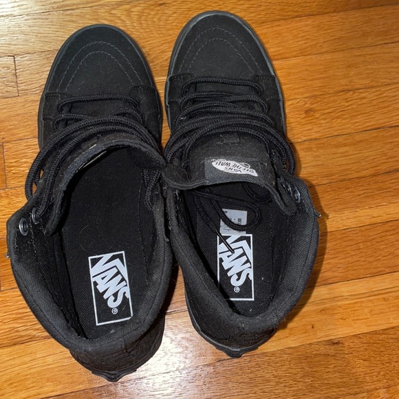 VANS: NEW: black on black canvas sk8 - HI women 7 - Picture 5 of 11
